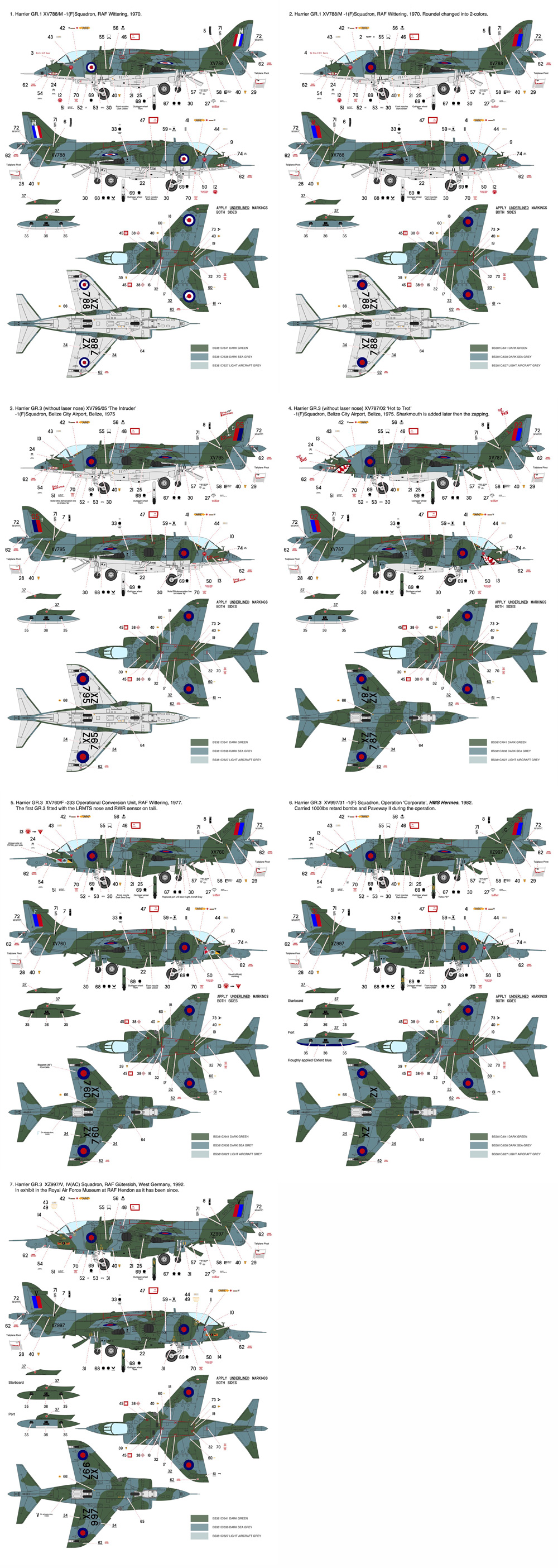 ハリアー GR1/GR3 2in1 プラモデル (キネティック 1/48 エアクラフト プラモデル No.K48060) 商品画像_3