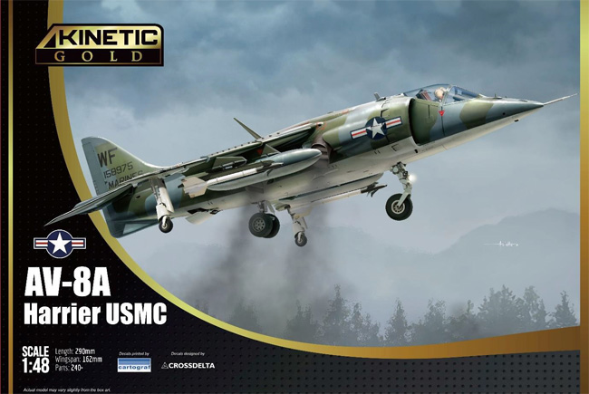 AV-8A ハリアー USMC プラモデル (キネティック 1/48 エアクラフト プラモデル No.K48072) 商品画像