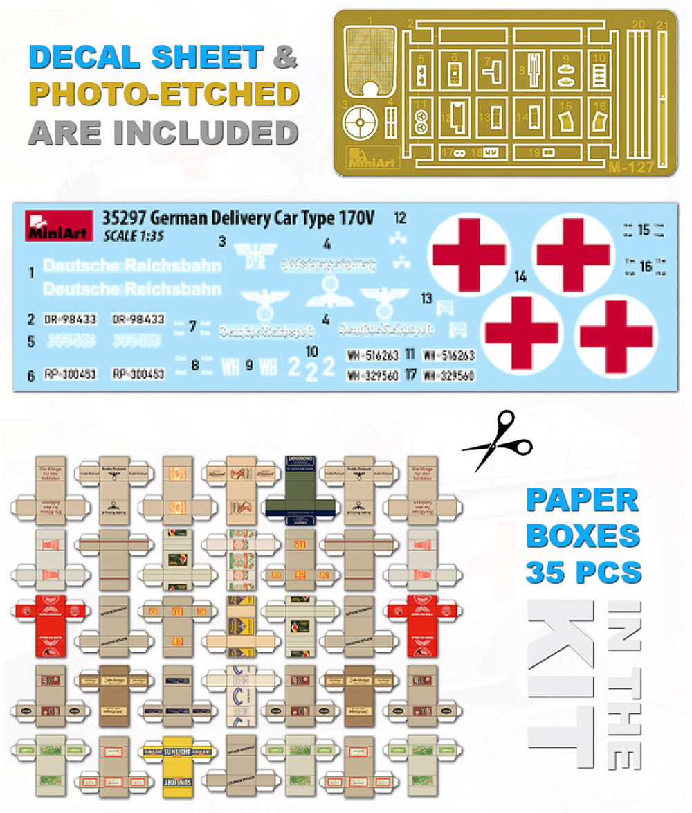ドイツ デリバリーカー タイプ 170V プラモデル (ミニアート 1/35 WW2 ミリタリーミニチュア No.35297) 商品画像_1