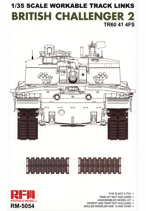 チャレンジャー 2 連結組立可動式履帯 プラモデル (ライ フィールド モデル 可動履帯 (WORKABLE TRACK LINKS) No.RM-5054) 商品画像