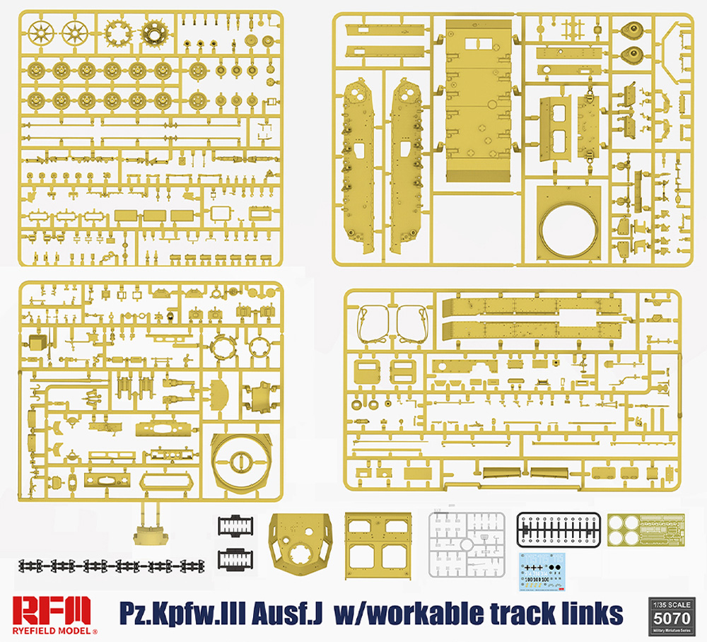 ドイツ 3号戦車J型 w/連結組立可動式履帯 プラモデル (ライ フィールド モデル 1/35 Military Miniature Series No.5070) 商品画像_1