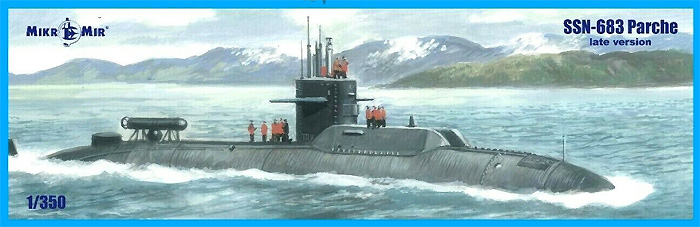 SSN-683 パーチー 原子力潜水艦 後期型 プラモデル (ミクロミル 1/350 艦船モデル No.350-039) 商品画像