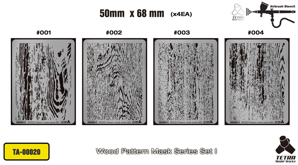 木目パターン マスクセット 1 テンプレート (テトラモデルワークス 汎用 アクセサリーパーツ No.TA-00020) 商品画像_1