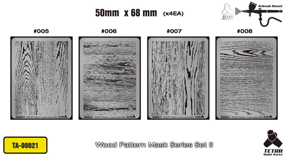 木目パターン マスクセット 2 テンプレート (テトラモデルワークス 汎用 アクセサリーパーツ No.TA-00021) 商品画像_1