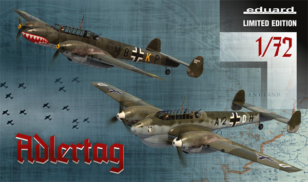 鷹の日 メッサーシュミット Bf110C/D バトル オブ ブリテン プラモデル (エデュアルド 1/72 リミテッド エディション No.2132) 商品画像