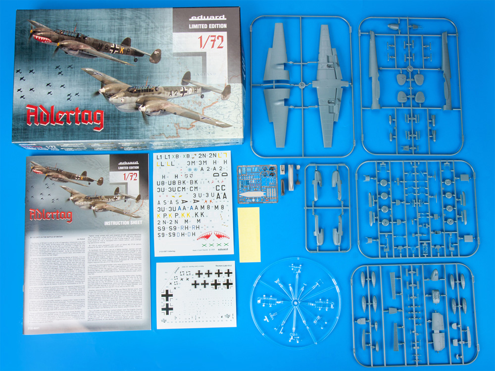 鷹の日 メッサーシュミット Bf110C/D バトル オブ ブリテン プラモデル (エデュアルド 1/72 リミテッド エディション No.2132) 商品画像_1