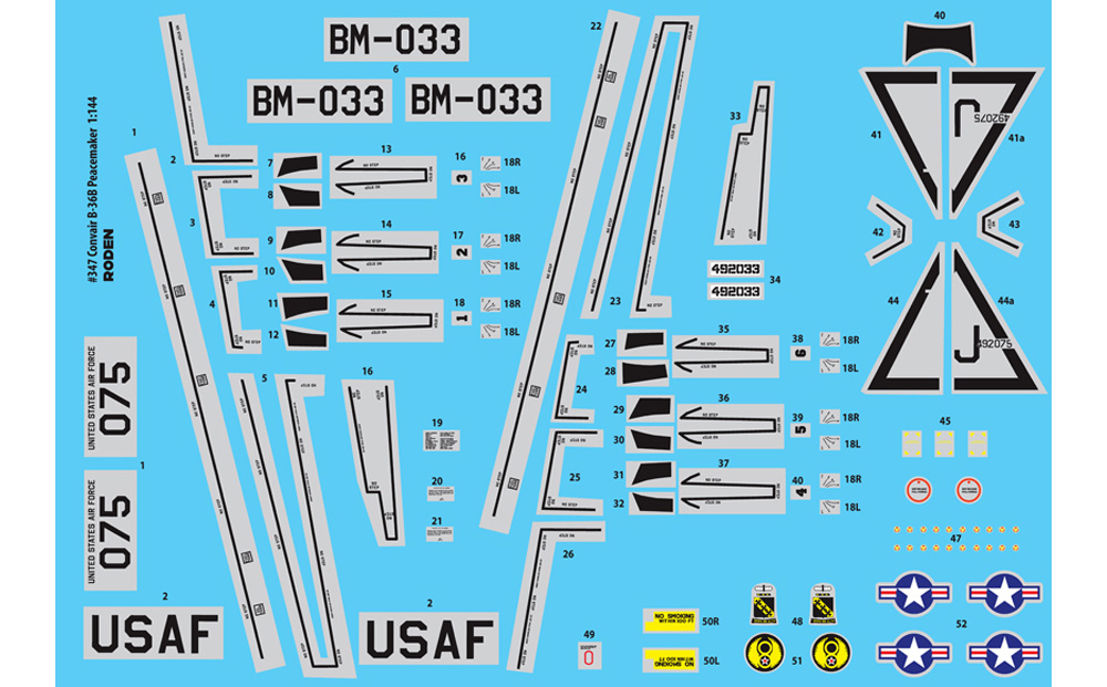 コンベア B-36B ピースメーカー 戦略爆撃機 プラモデル (ローデン 1/144 エアクラフト No.347) 商品画像_2