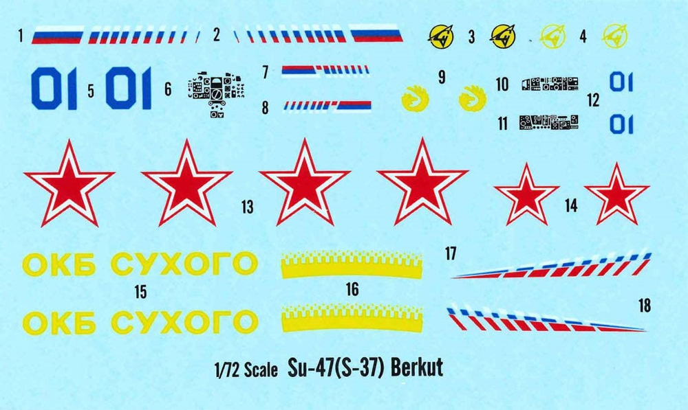 ロシア空軍 Su-47(S-37) ベルクート プラモデル (童友社 1/72 飛行機 No.72-SU47-3000) 商品画像_1