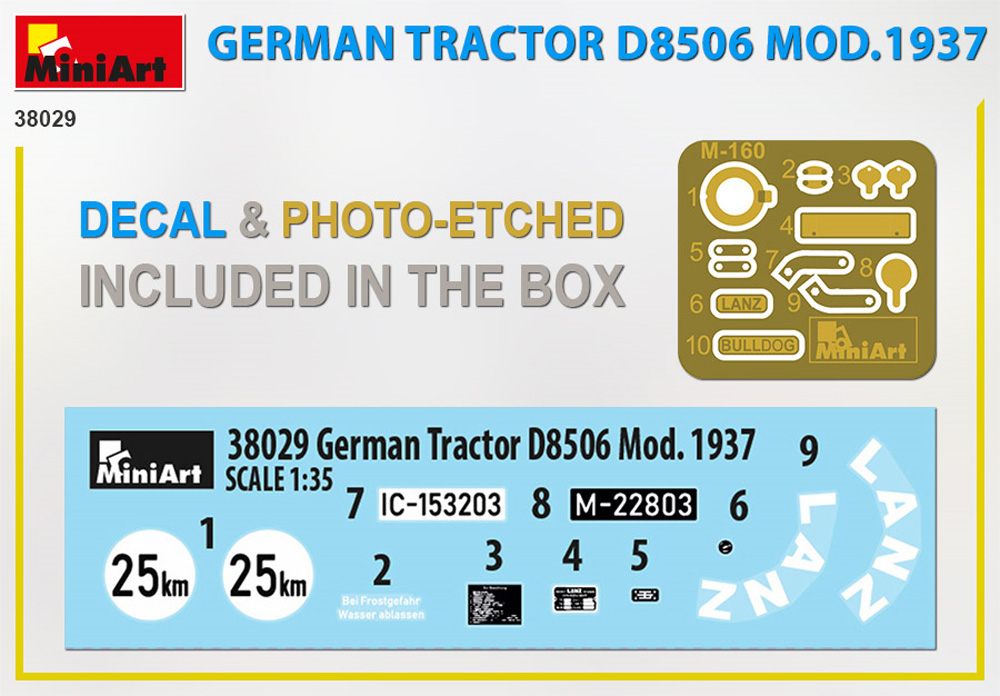 ドイツ トラクター D8506 1937年製 プラモデル (ミニアート 1/35 ミニチュアシリーズ No.38029) 商品画像_1