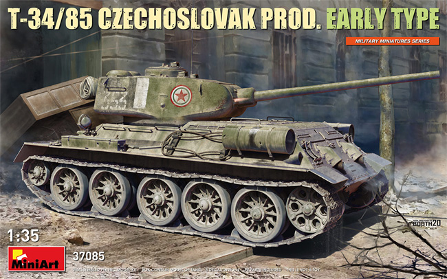 T-34/85 チェコスロバキア製 初期型 プラモデル (ミニアート 1/35 ミリタリーミニチュア No.37085) 商品画像