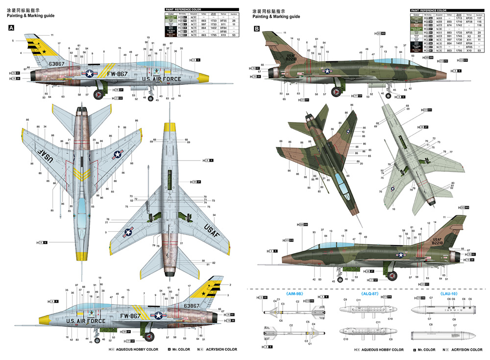 F-100F スーパーセイバー プラモデル (トランペッター 1/32 エアクラフトシリーズ No.02246) 商品画像_1