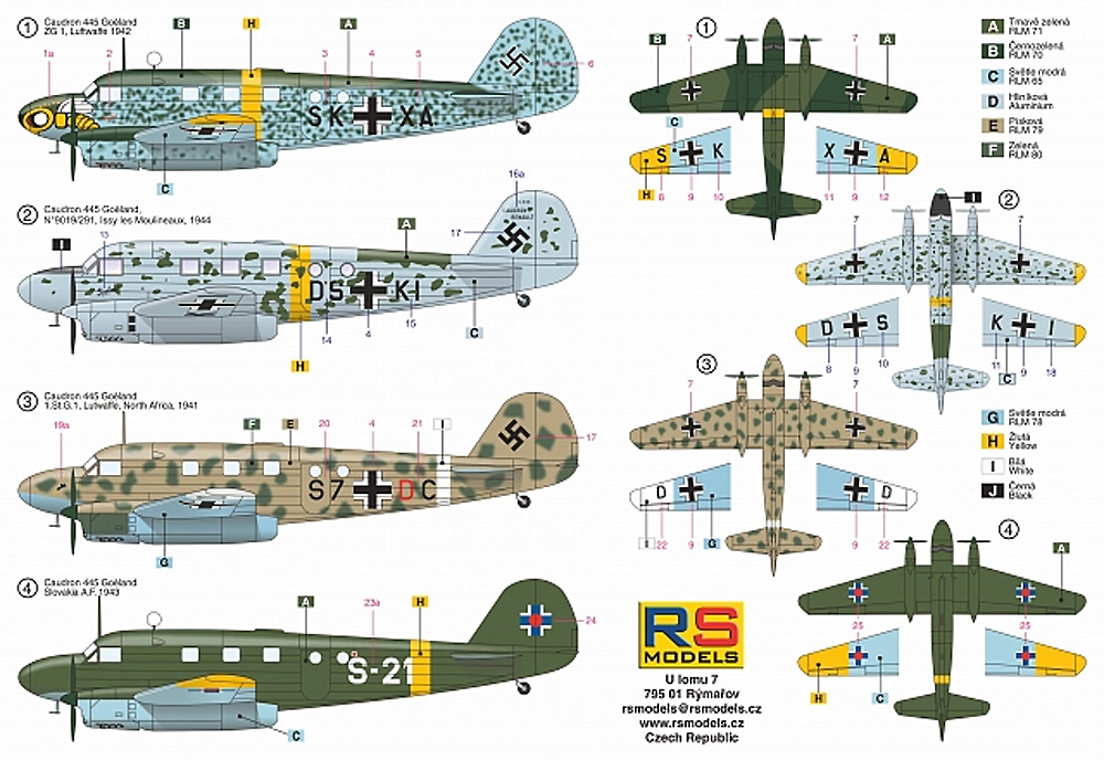 コードロン C-445 ゴエラン ドイツ空軍＆スロバキア空軍 プラモデル (RSモデル 1/72 エアクラフト プラモデル No.92247) 商品画像_1