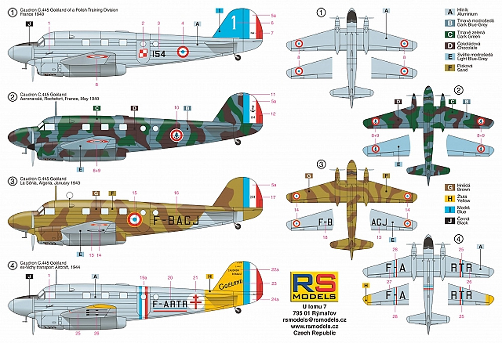 コードロン C-445 ゴエラン フランス 1940 プラモデル (RSモデル 1/72 エアクラフト プラモデル No.92253) 商品画像_1