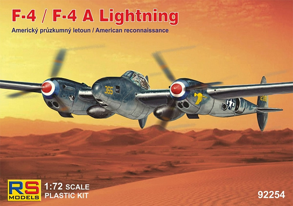 F-4/F-4A ライトニング アルジェリア 1943 プラモデル (RSモデル 1/72 エアクラフト プラモデル No.92254) 商品画像