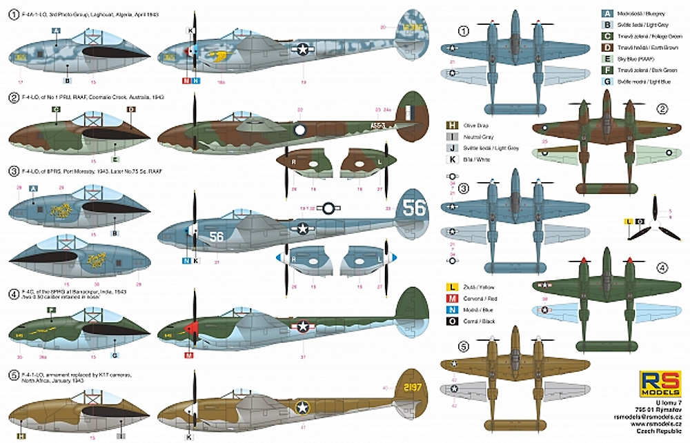 F-4/F-4A ライトニング アルジェリア 1943 プラモデル (RSモデル 1/72 エアクラフト プラモデル No.92254) 商品画像_1