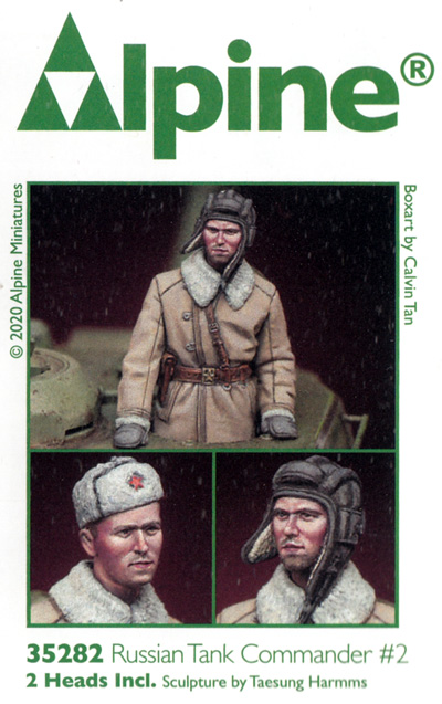 WW2 ロシア戦車長 #2 (2ヘッド) レジン (アルパイン 1/35 フィギュア No.AM35282) 商品画像