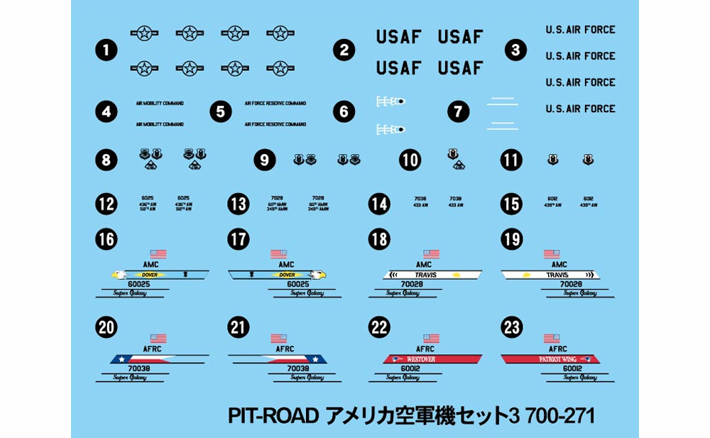 アメリカ空軍機セット 3 プラモデル (ピットロード スカイウェーブ S シリーズ No.S055) 商品画像_2