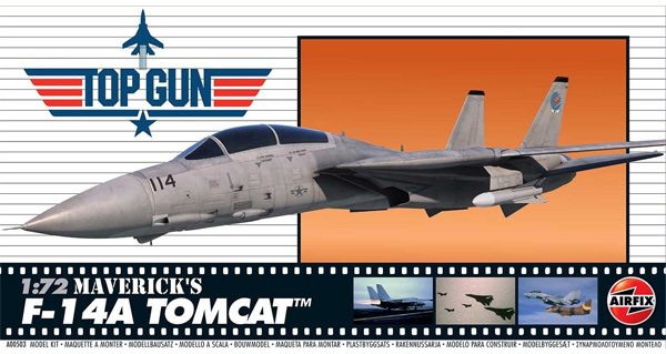 F-14A トムキャット マーヴェリック機 TOP GUN プラモデル (エアフィックス 1/72 ミリタリーエアクラフト No.A00503) 商品画像