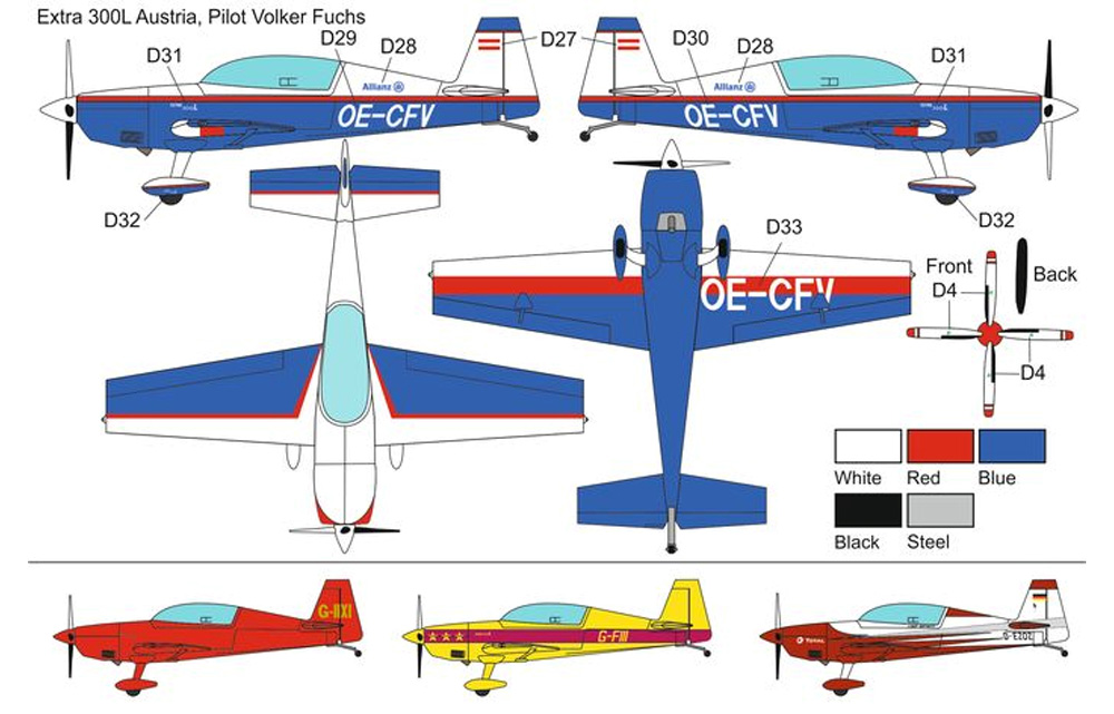 エクストラ EA-300L プロペラ4枚型 プラモデル (ブレンガン 1/72 Plastic kits No.BRP72043) 商品画像_2