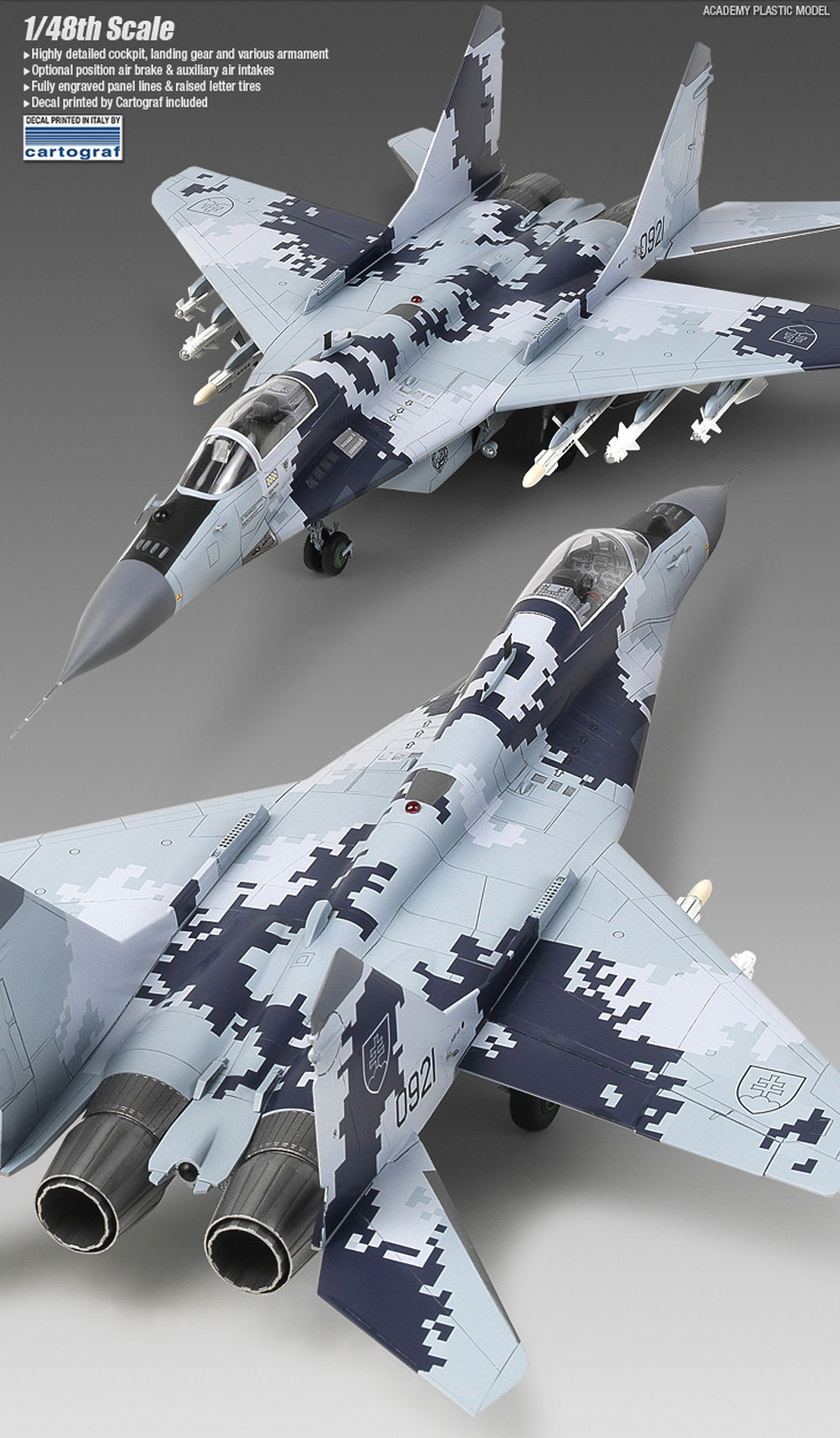 MiG-29AS スロヴァキア空軍 プラモデル (アカデミー 1/48 Aircrafts No.12227) 商品画像_2