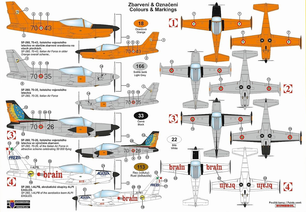 SIAI SF-260EA イタリア プラモデル (KPモデル 1/72 エアクラフト プラモデル No.KPM0211) 商品画像_2