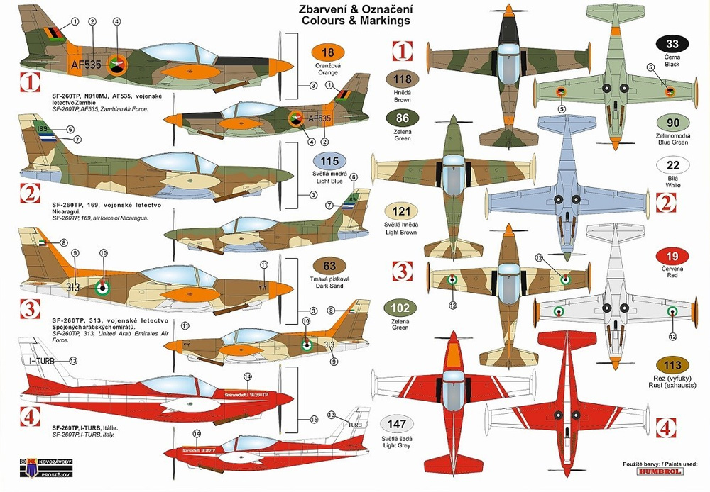 SIAI SF-260TP ターボウォーリア プラモデル (KPモデル 1/72 エアクラフト プラモデル No.KPM0213) 商品画像_2