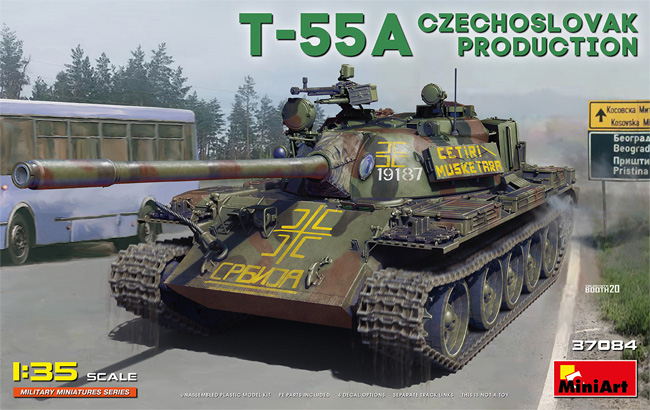 T-55A チェコスロバキア製 プラモデル (ミニアート 1/35 ミリタリーミニチュア No.37084) 商品画像