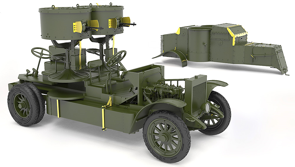 オースチン装甲車 1918年型 イギリス軍 西部戦線 インテリアキット プラモデル (ミニアート WW1 ミリタリーミニチュア No.39009) 商品画像_2