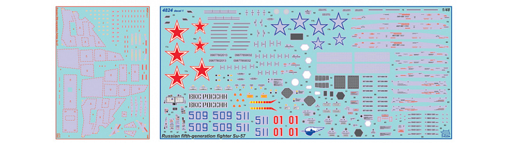 ロシア 第5世代 戦闘機 Su-57 プラモデル (ズベズダ 1/48 ミリタリーエアクラフト プラモデル No.4824) 商品画像_2