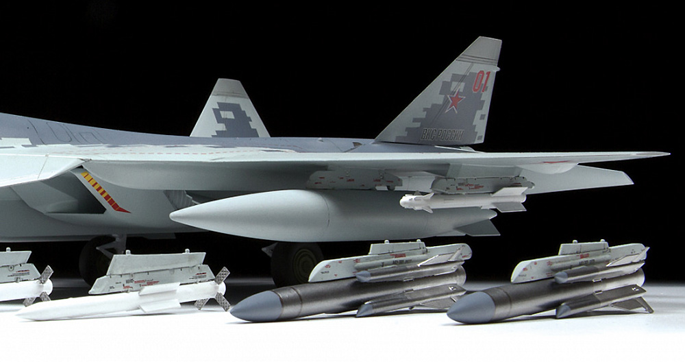 ロシア 第5世代 戦闘機 Su-57 プラモデル (ズベズダ 1/48 ミリタリーエアクラフト プラモデル No.4824) 商品画像_4