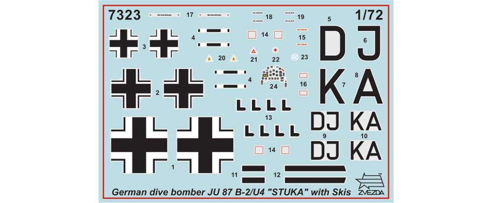 Ju-87B‐2/U4 スツーカ w/スキー ドイツ 急降下爆撃機 プラモデル (ズベズダ 1/72 エアクラフト プラモデル No.7323) 商品画像_2