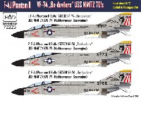 HAD MODELS 1/72 デカール F-4J ファントム 2 VF-74 ビ・デビラーズ USS ニミッツ 1970年代 パート 1 デカール