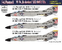 F-4J ファントム 2 VF-74 ビ・デビラーズ USS ニミッツ 1970年代 パート 1 デカール