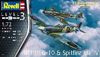 レベル 1/72 Aircraft メッサーシュミット Bf109G-10 & スピットファイア Mk.5 コンバットセット