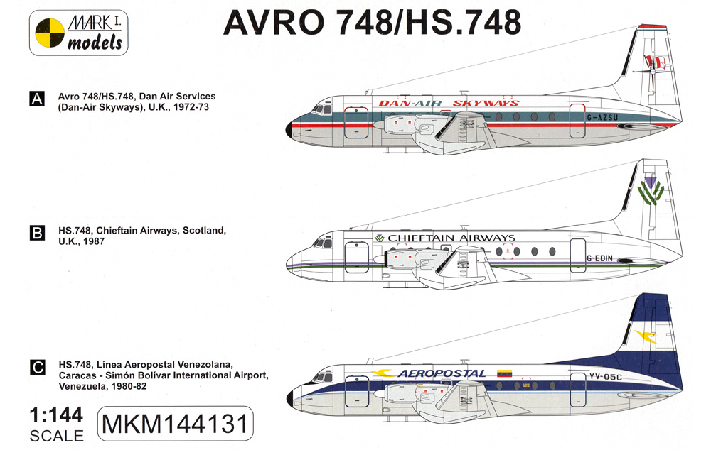 アブロ HS.748/BAE.748 バッジ プラモデル (MARK 1 MARK 1 models No.MKM144131) 商品画像_1