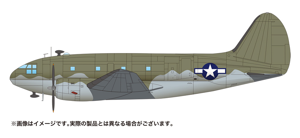 WW2 アメリカ陸軍 輸送機 C-46D コマンド USAAF プラモデル (プラッツ 1/144 プラスチックモデルキット No.PD-025) 商品画像_2