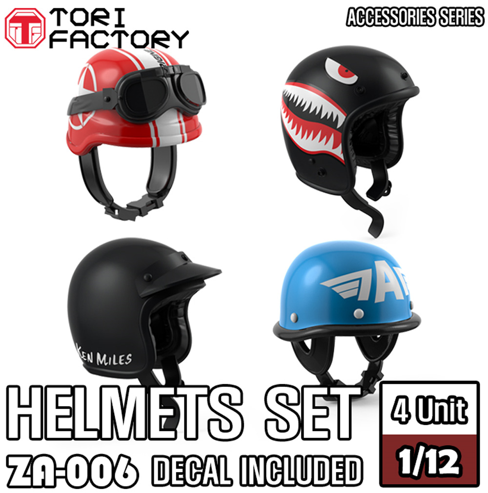 バイク用ヘルメットセット レジン (トリファクトリー HEAD SERIES (ヘッド シリーズ) No.ZA-006) 商品画像_1