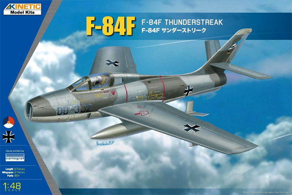F-84F サンダーストリーク プラモデル (キネティック 1/48 エアクラフト プラモデル No.K48068) 商品画像