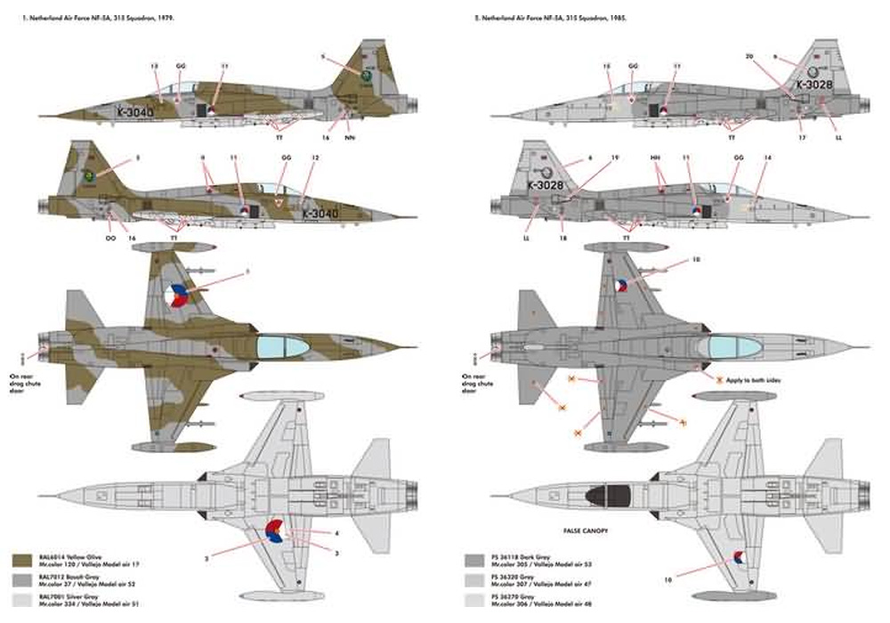 NF-5A/F-5A/SF-5A フリーダムファイター プラモデル (キネティック 1/48 エアクラフト プラモデル No.K48110) 商品画像_2