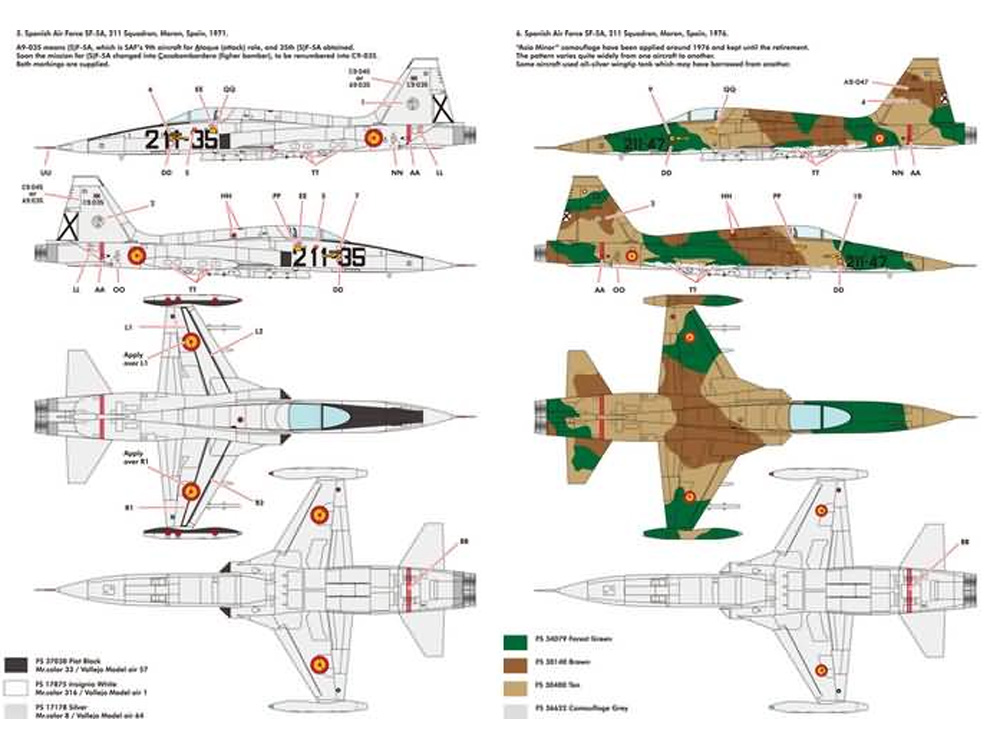 NF-5A/F-5A/SF-5A フリーダムファイター プラモデル (キネティック 1/48 エアクラフト プラモデル No.K48110) 商品画像_3