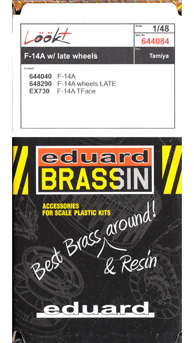 F-14A トムキャット ルックプラス 計器盤 w/後期型ホイールセット (タミヤ用) レジン (エデュアルド 1/48 Look プラス No.644084) 商品画像