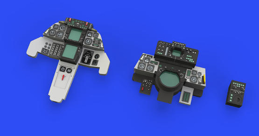 F-14A トムキャット ルックプラス 計器盤 w/後期型ホイールセット (タミヤ用) レジン (エデュアルド 1/48 Look プラス No.644084) 商品画像_2