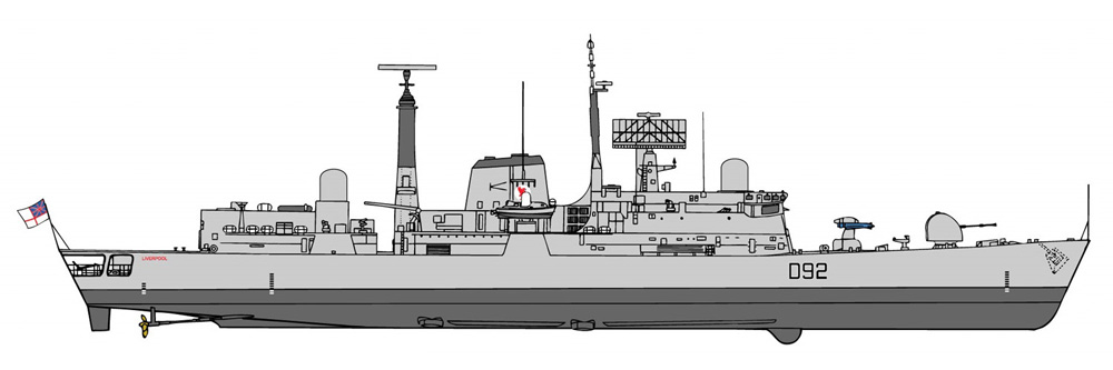 イギリス海軍 H.M.S. 42型駆逐艦 バッチ1・2・3 (3in1) プラモデル (ドラゴン 1/700 Modern Sea Power Series No.7152) 商品画像_2