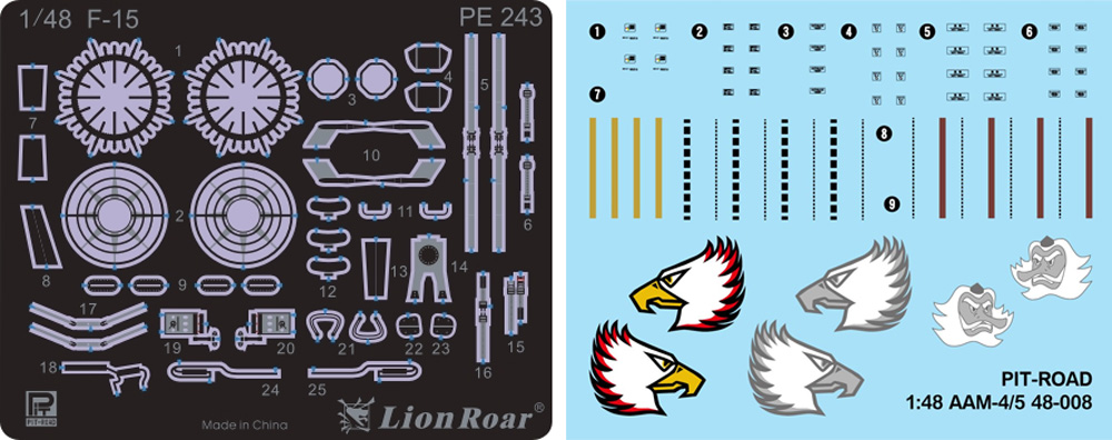 F-15J イーグル  航空自衛隊用 (GWH用) エッチング (ピットロード 1/48 エッチングパーツシリーズ No.PE243) 商品画像_1