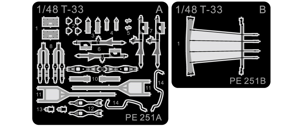 T-33A タロン 練習機用 (GWH用) エッチング (ピットロード 1/48 エッチングパーツシリーズ No.PE251) 商品画像_1