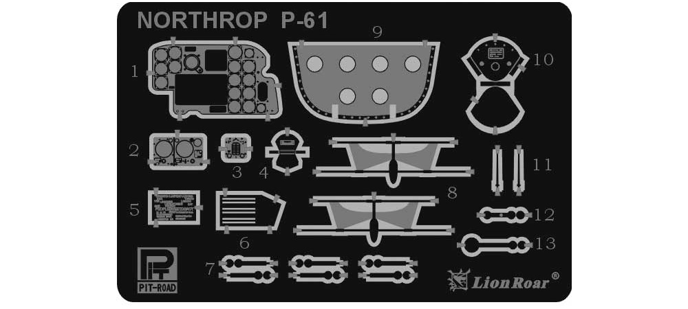 P-61A ブラックウィドゥ 戦闘機用 (GWH用) エッチング (ピットロード 1/48 エッチングパーツシリーズ No.PE4801) 商品画像_1