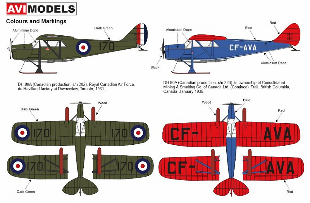 デ・ハビランド DH.80A プス・モス
 雪上機 プラモデル (AVIモデル 1/72 エアクラフト プラモデル No.AVI72017) 商品画像_1