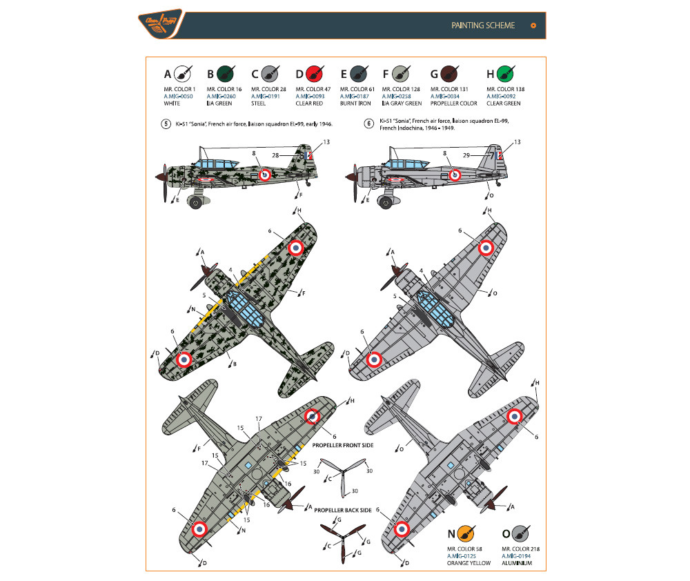 Ki-51 99式襲撃機 満洲国 & 戦後使用機 プラモデル (クリアープロップ 1/72 スケールモデル No.CP72013) 商品画像_3