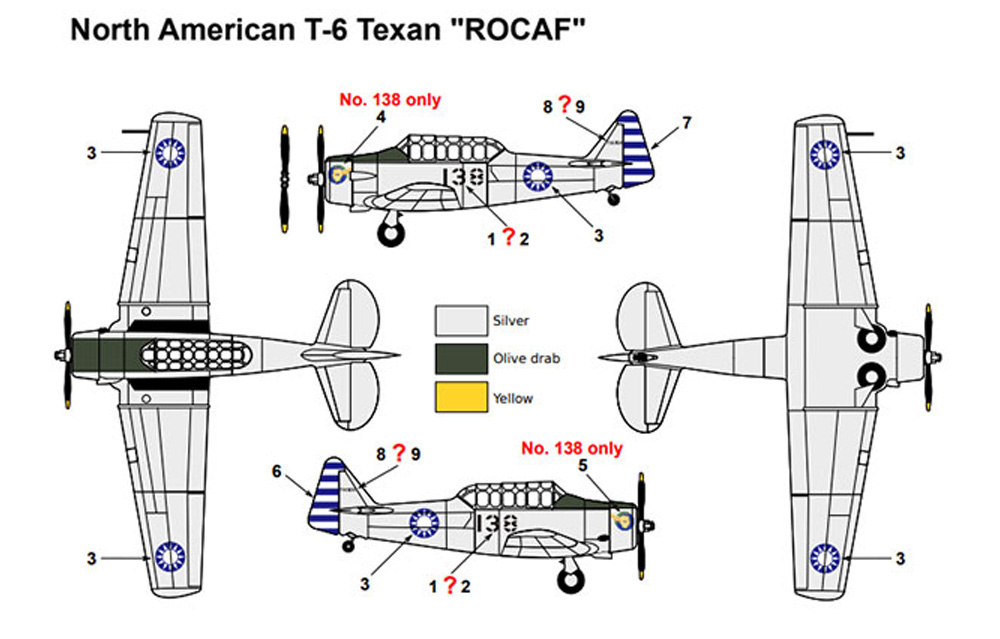 ノースアメリカン T-6 テキサン 中華民国空軍 プラモデル (ミニウイング 1/144 インジェクションキット No.mini336) 商品画像_1