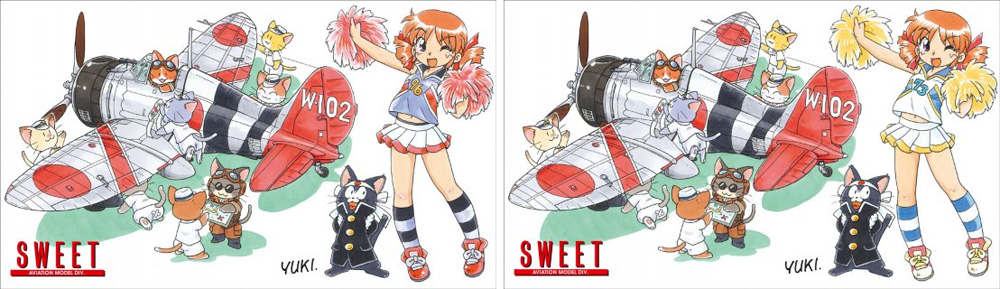 SWEET 20周年記念セット 九六艦戦 空戦訓練特別塗装 藤田幸久イラスト画集 SWEET MEMORY 付き プラモデル (SWEET 1/144スケールキット No.NASA-600) 商品画像_2